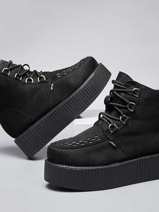 RoseG Shoes - NWT-RoseG Women's High Top Suede Lace Up Flat Platform Creepers Size 8